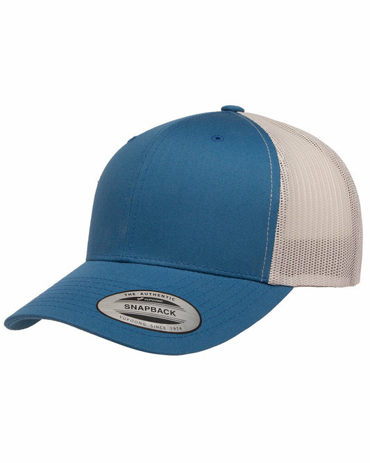 Custom Patch Hats - Snapback - Blue On Silver