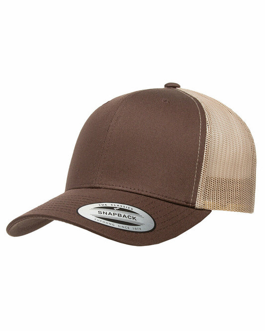 Custom Patch Hats - Snapback - Brown On Khaki