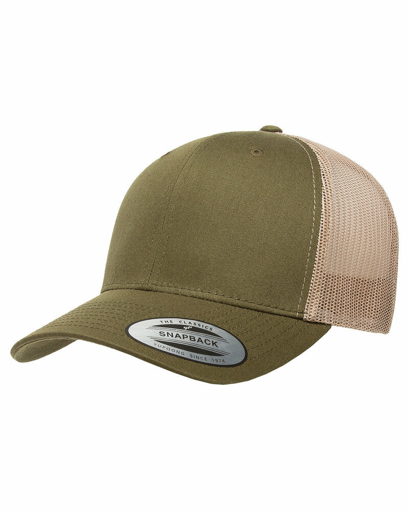 Custom Patch Hats - Snapback - Moss on Khaki