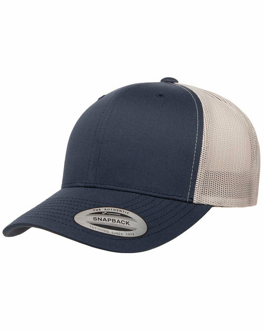 Custom Patch Hats - Snapback - Navy on Silver