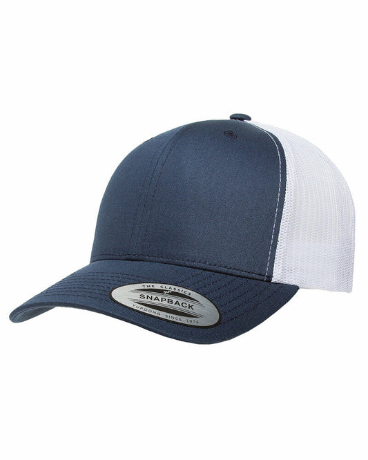 Custom Patch Hats - Snapback - Navy on White