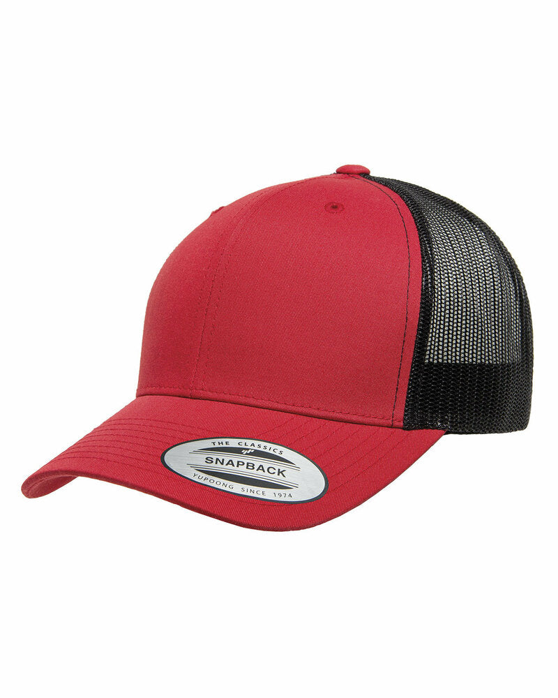 Custom Patch Hats - Snapback - Red on Black